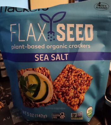 Flackers Organic Flax Seed Crackers - Sea Salt
